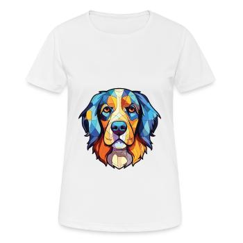 Slovensky Kopov Slowakische Hunderasse Aquarellglas - Frauen T-Shirt atmungsaktiv - Weiß - Vorne - AI Model Female 172 dark (172cm)