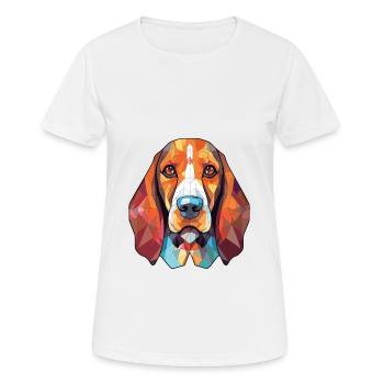Transylvanian Hound Dog Breed Colorful Watercolor - Women's Breathable T-Shirt - white - Front - AI Model Female 172 dark (172cm)
