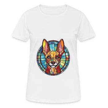 Transylvanian Dog Breed Watercolor Illustration - Women's Breathable T-Shirt - white - Front - AI Model Female 172 dark (172cm)