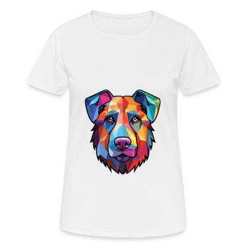 Taigan Kyrgyzdyn Taighany Dog Breed Watercolor - Women's Breathable T-Shirt - white - Front - AI Model Female 172 dark (172cm)