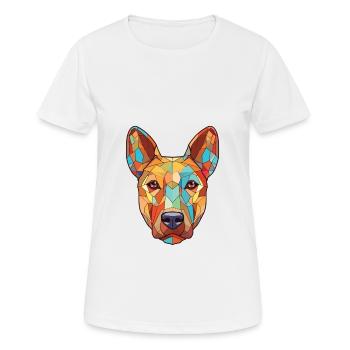 Thailändische Ridgeback-Hunderasse Aquarell-Illustration - Frauen T-Shirt atmungsaktiv - Weiß - Vorne - AI Model Female 172 dark (172cm)