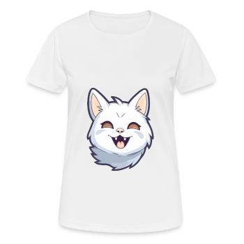 Australian Mist Cat Cartoon Watercolor Clipart - Women's Breathable T-Shirt - white - Front - AI Model Female 172 dark (172cm)