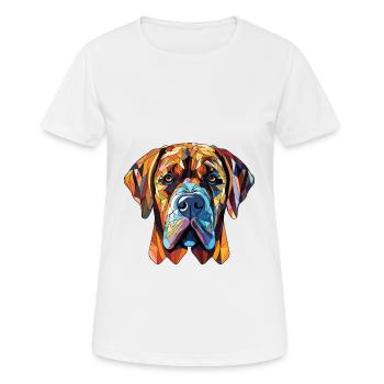 Majorque Mastiff chien race aquarelle Illustration - T-shirt respirant Femme - blanc - Devant - AI Model Female 172 dark (172cm)