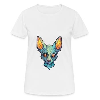 Lykoi chaton chat race aquarelle illustration - T-shirt respirant Femme - blanc - Devant - AI Model Female 172 dark (172cm)