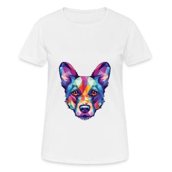 Lapinporokoira Hunderasse Aquarell Illustration - Frauen T-Shirt atmungsaktiv - Weiß - Vorne - AI Model Female 172 dark (172cm)