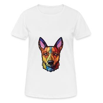 Lancashire Heeler Ormskirk Terrier Dog Watercolor - Women's Breathable T-Shirt - white - Front - AI Model Female 172 dark (172cm)