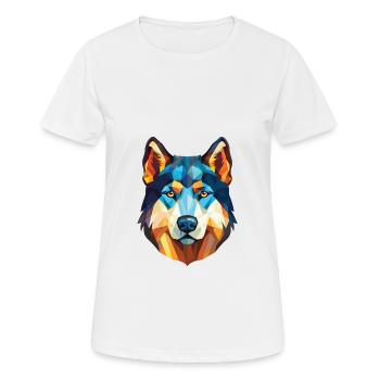 Labrador Husky kanadische Hunderasse Aquarellglas - Frauen T-Shirt atmungsaktiv - Weiß - Vorne - AI Model Female 172 dark (172cm)