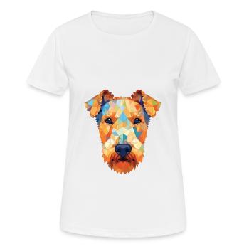Lakeland Terrier chien race aquarelle Illustration - T-shirt respirant Femme - blanc - Devant - AI Model Female 172 dark (172cm)