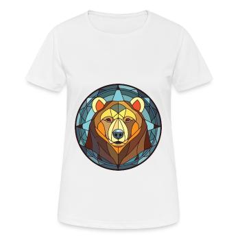 Bär buntes Aquarell Tier Haustier Illustration - Frauen T-Shirt atmungsaktiv - Weiß - Vorne - AI Model Female 172 dark (172cm)