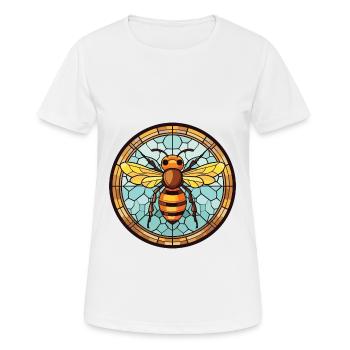 Biene buntes Aquarell Tier Haustier Illustration - Frauen T-Shirt atmungsaktiv - Weiß - Vorne - AI Model Female 172 dark (172cm)