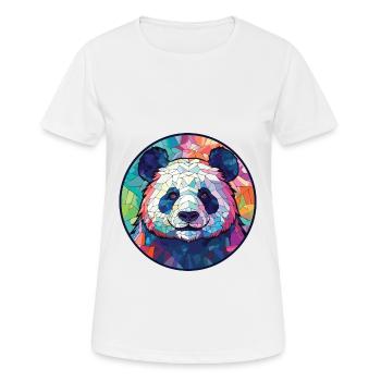 Panda Buntes Aquarell Tier Haustier Illustration - Frauen T-Shirt atmungsaktiv - Weiß - Vorne - AI Model Female 172 dark (172cm)