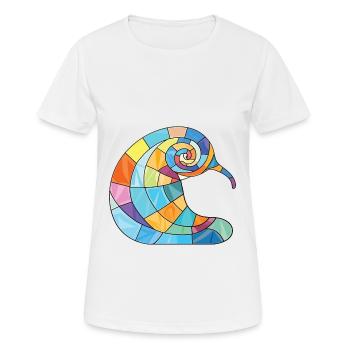Schnecke, Buntes, Aquarell, Tier, Haustier, Illustration - Frauen T-Shirt atmungsaktiv - Weiß - Vorne - AI Model Female 172 dark (172cm)