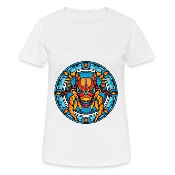 Scorpion Colorful Watercolor Animal Illustration - Women's Breathable T-Shirt - white - Front - AI Model Female 172 dark (172cm)