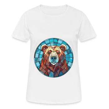 Bär buntes Aquarell Tier Haustier Illustration - Frauen T-Shirt atmungsaktiv - Weiß - Vorne - AI Model Female 172 dark (172cm)