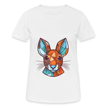 Squirrel Colorful Watercolor Animal Illustration - Women's Breathable T-Shirt - white - Front - AI Model Female 172 dark (172cm)