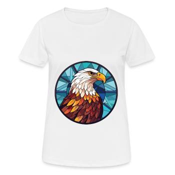 Adler buntes Aquarell Tier Haustier Illustration - Frauen T-Shirt atmungsaktiv - Weiß - Vorne - AI Model Female 172 dark (172cm)