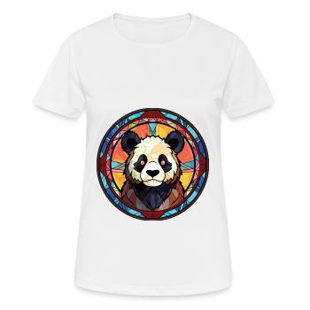 Panda Buntes Aquarell Tier Haustier Illustration - Frauen T-Shirt atmungsaktiv - Weiß - Vorne - AI Model Female 172 dark (172cm)