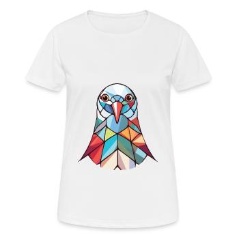Taube buntes Aquarell Tier Haustier Illustration - Frauen T-Shirt atmungsaktiv - Weiß - Vorne - AI Model Female 172 dark (172cm)