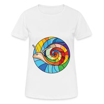 Schnecke buntes Aquarell Tier Haustier Illustration - Frauen T-Shirt atmungsaktiv - Weiß - Vorne - AI Model Female 172 dark (172cm)