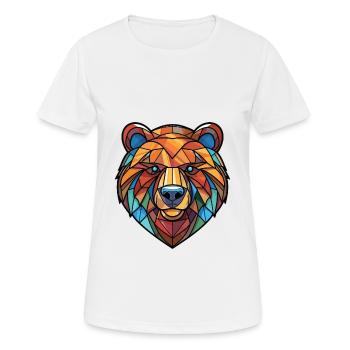 Bär buntes Aquarell Tier Haustier Illustration - Frauen T-Shirt atmungsaktiv - Weiß - Vorne - AI Model Female 172 dark (172cm)