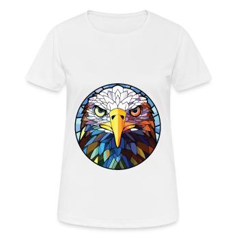 Adler buntes Aquarell Tier Haustier Illustration - Frauen T-Shirt atmungsaktiv - Weiß - Vorne - AI Model Female 172 dark (172cm)