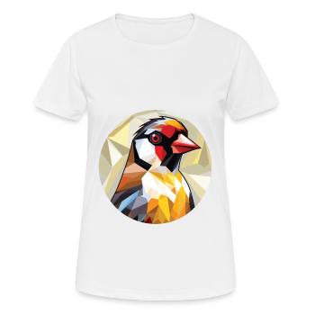 Stieglitz Bunte Aquarell Tier Illustration - Frauen T-Shirt atmungsaktiv - Weiß - Vorne - AI Model Female 172 dark (172cm)