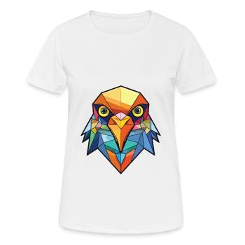 Cuckoo Colorful Watercolor Animal Pet Illustration - Women's Breathable T-Shirt - white - Front - AI Model Female 172 dark (172cm)