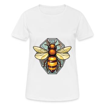 Biene buntes Aquarell Tier Haustier Illustration - Frauen T-Shirt atmungsaktiv - Weiß - Vorne - AI Model Female 172 dark (172cm)
