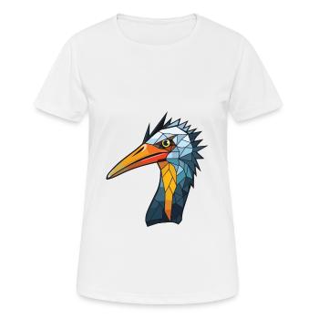 Kormoran bunte Aquarell-Tier-Illustration - Frauen T-Shirt atmungsaktiv - Weiß - Vorne - AI Model Female 172 dark (172cm)