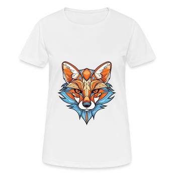 Fuchs bunte Aquarell-Tier-Haustier-Illustration - Frauen T-Shirt atmungsaktiv - Weiß - Vorne - AI Model Female 172 dark (172cm)