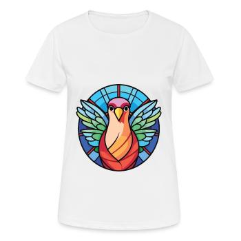 Taube buntes Aquarell Tier Haustier Illustration - Frauen T-Shirt atmungsaktiv - Weiß - Vorne - AI Model Female 172 dark (172cm)