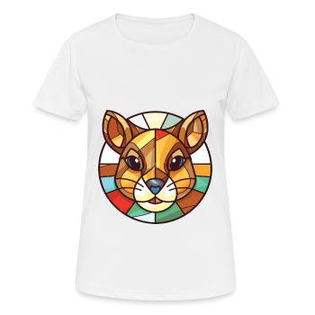 Chipmunk bunte Aquarell-Tierillustration - Frauen T-Shirt atmungsaktiv - Weiß - Vorne - AI Model Female 172 dark (172cm)