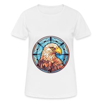 Adler buntes Aquarell Tier Haustier Illustration - Frauen T-Shirt atmungsaktiv - Weiß - Vorne - AI Model Female 172 dark (172cm)