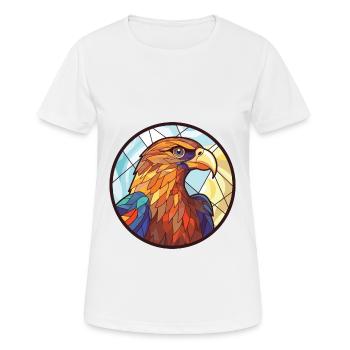 Adler buntes Aquarell Tier Haustier Illustration - Frauen T-Shirt atmungsaktiv - Weiß - Vorne - AI Model Female 172 dark (172cm)