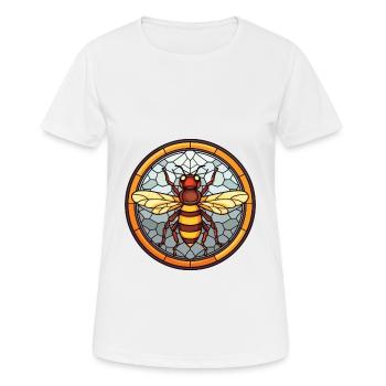 Biene, Buntes, Aquarell, Tier, Haustier, Illustration - Frauen T-Shirt atmungsaktiv - Weiß - Vorne - AI Model Female 172 dark (172cm)