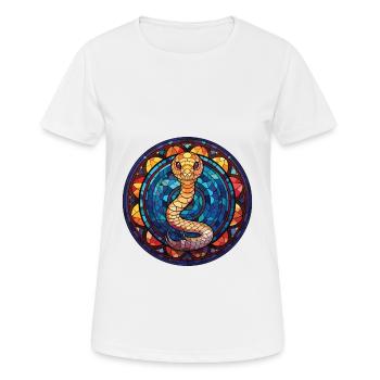 Cobra Coloré Aquarelle Animal Animal Illustration - T-shirt respirant Femme - blanc - Devant - AI Model Female 172 dark (172cm)