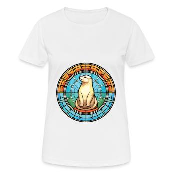 Seal Colorful Watercolor Animal Pet Illustration - Women's Breathable T-Shirt - white - Front - AI Model Female 172 dark (172cm)