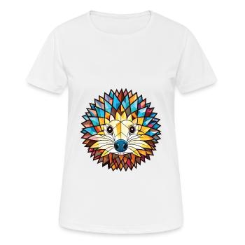 Igel Buntes Aquarell Tier Illustration - Frauen T-Shirt atmungsaktiv - Weiß - Vorne - AI Model Female 172 dark (172cm)