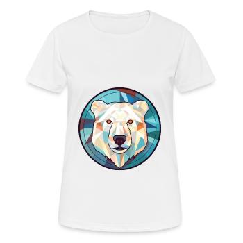 Eisbär Buntes Aquarell Tier Illustration - Frauen T-Shirt atmungsaktiv - Weiß - Vorne - AI Model Female 172 dark (172cm)