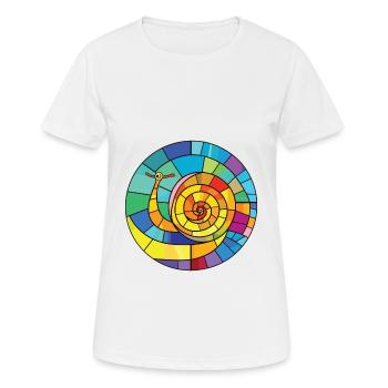 Schnecke buntes Aquarell Tier Haustier Illustration - Frauen T-Shirt atmungsaktiv - Weiß - Vorne - AI Model Female 172 dark (172cm)