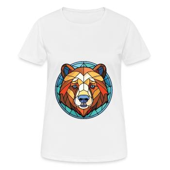 Ours de l’Himalaya Aquarelle colorée Animal Cartoon - T-shirt respirant Femme - blanc - Devant - AI Model Female 172 dark (172cm)