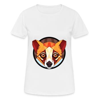 Red Vari Lemur Colorful Watercolor Animal Cartoon - Women's Breathable T-Shirt - white - Front - AI Model Female 172 dark (172cm)