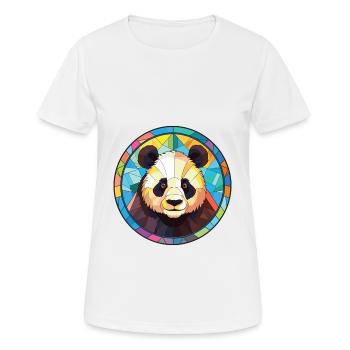 Panda Buntes Aquarell Tier Haustier Illustration - Frauen T-Shirt atmungsaktiv - Weiß - Vorne - AI Model Female 172 dark (172cm)