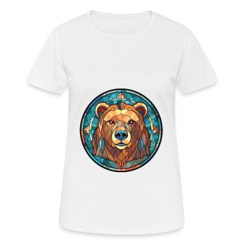 Bär buntes Aquarell Tier Haustier Illustration - Frauen T-Shirt atmungsaktiv - Weiß - Vorne - AI Model Female 172 dark (172cm)