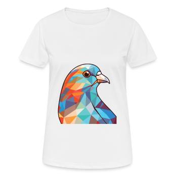 Taube buntes Aquarell Tier Haustier Illustration - Frauen T-Shirt atmungsaktiv - Weiß - Vorne - AI Model Female 172 dark (172cm)