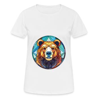 Bär buntes Aquarell Tier Haustier Illustration - Frauen T-Shirt atmungsaktiv - Weiß - Vorne - AI Model Female 172 dark (172cm)