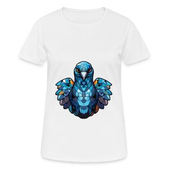 Taube buntes Aquarell Tier Haustier Illustration - Frauen T-Shirt atmungsaktiv - Weiß - Vorne - AI Model Female 172 dark (172cm)