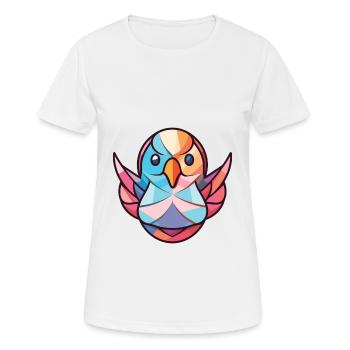 Taube buntes Aquarell Tier Haustier Illustration - Frauen T-Shirt atmungsaktiv - Weiß - Vorne - AI Model Female 172 dark (172cm)