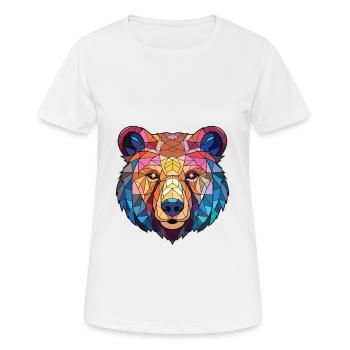 Bär buntes Aquarell Tier Haustier Illustration - Frauen T-Shirt atmungsaktiv - Weiß - Vorne - AI Model Female 172 dark (172cm)