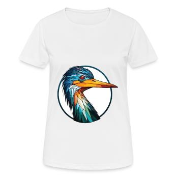 Kormoran bunte Aquarell-Tier-Illustration - Frauen T-Shirt atmungsaktiv - Weiß - Vorne - AI Model Female 172 dark (172cm)